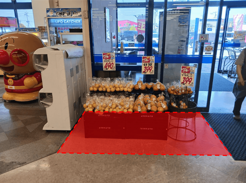青果側 販促プロモーションや物販に最適なスーパー店内催事イベントスペース